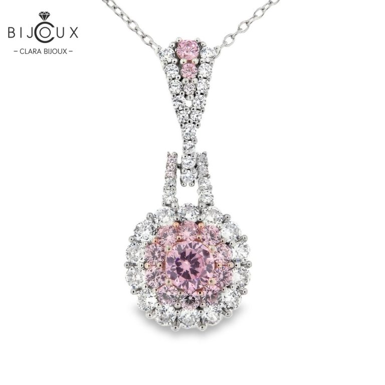 Луксозно сребърно колие с морганит | Clara Bijoux