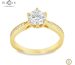 Позлатен годежен пръстен с мойсанит 1.0ct | Clara Bijoux