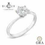 класически сребърен пръстен с мойсанит Clara Bijoux 1.0ct