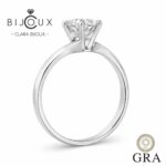 пръстен с мойсанит 1ct цвят D и чистота VVS1
