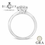 сребърен пръстен с мойсанит 1ct и GRA сертификат