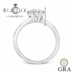 класически сребърен пръстен с мойсанит Clara Bijoux 1.0ct