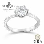 пръстен с мойсанит 1ct Clara Bijoux със захват с шест зъба