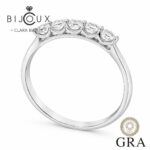 елегантен пръстен с мойсанит 0.5ct за подарък