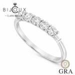 дамски пръстен с мойсанит 0.5ct и GRA сертификат