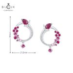 Сребърни обеци с розов сапфир – блясък и елегантност | Clara Bijoux