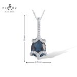 Сребърно колие със синьо-зелен шпинел | Clara Bijoux