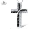 Сребърен кръст с черен шпинел | Clara Bijoux