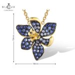Сребърно колие сини камъни – Елегантност и стил | Clara Bijoux