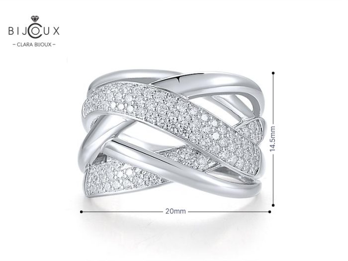 💎 Елегантен сребърен пръстен с бял циркон – Clara Bijoux