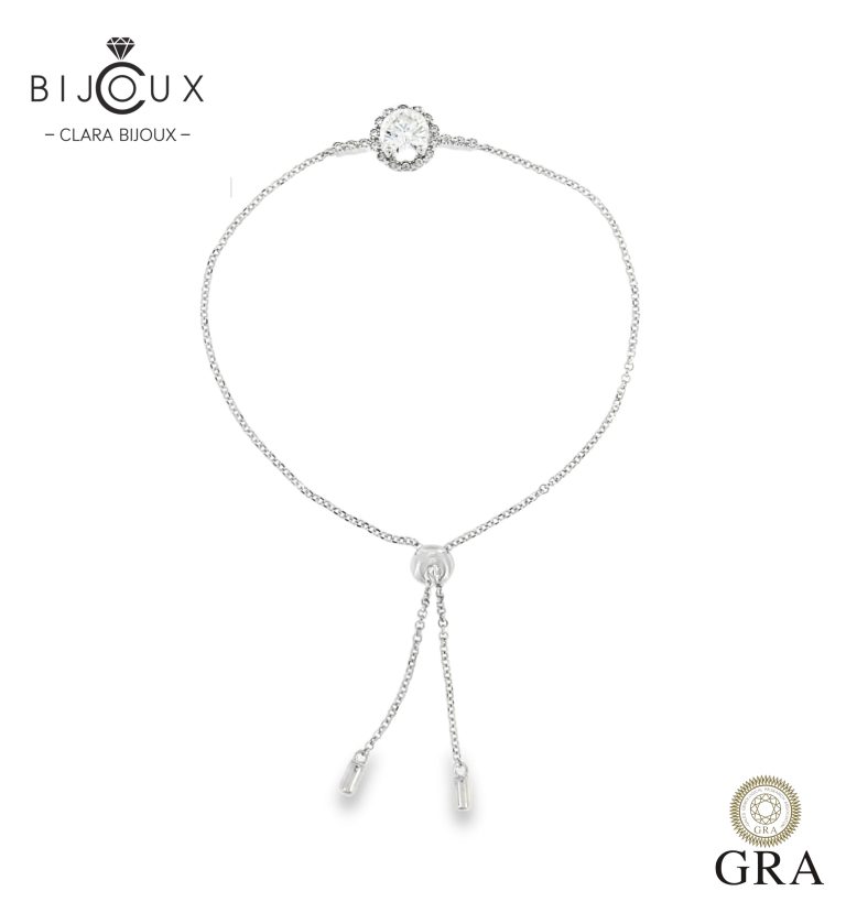 Сребърна гривна с 1.0ct мойсанит Clara Bijoux – модел SS014