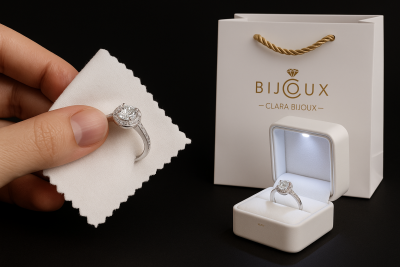 Луксозно опаковано сребърно бижу от Clara Bijoux – готово за подарък