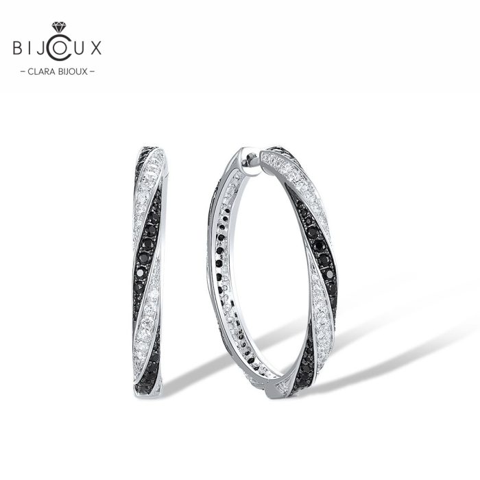 Луксозни кръгли обеци със шпинели и CZ камъни – Clara Bijoux