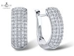 Луксозни сребърни обеци Clara Bijoux с циркони – PE398