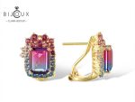 Сребърни обеци Clara Bijoux с морганит и син шпинел – PE402