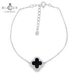 Сребърна гривна с черен ахат Clara Bijoux