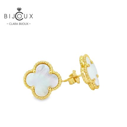 Елегантни сребърни обеци с бял седеф Clara Bijoux