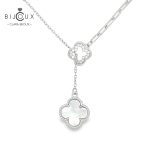Сребърно колие бял седеф Clara Bijoux – елегантно и стилно бижу