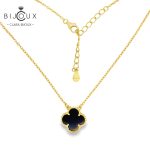 Позлатено сребърно колие с черен ахат Clara Bijoux – елегантен дизайн и луксозно покритие