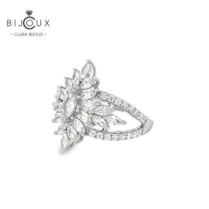 Бутиков пръстен Ледено сияние Clara Bijoux – луксозно сребърно бижу