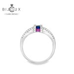 Бутиков пръстен с цветни багетни камъни Clara Bijoux