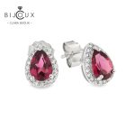 сребърни обеци с пироп Clara Bijoux