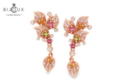 Елегантни висящи обеци с турмалини Clara Bijoux