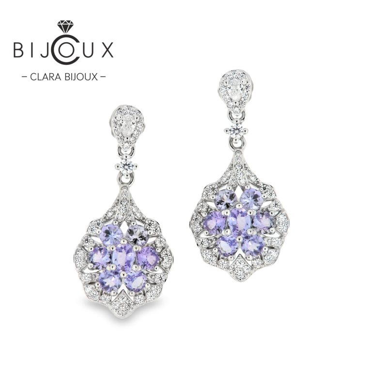 Елегантни обеци с танзанит Clara Bijoux