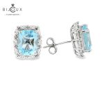елегантни сребърни обеци със Sky Blue Topaz Clara Bijoux