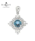 Бутикова сребърна висулка с London Blue топаз Clara Bijoux