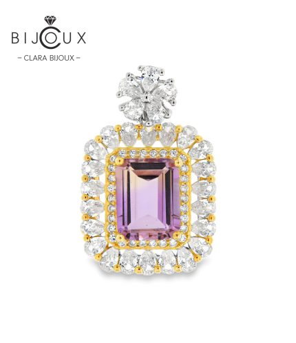 сребърна висулка с аметрин Clara Bijoux