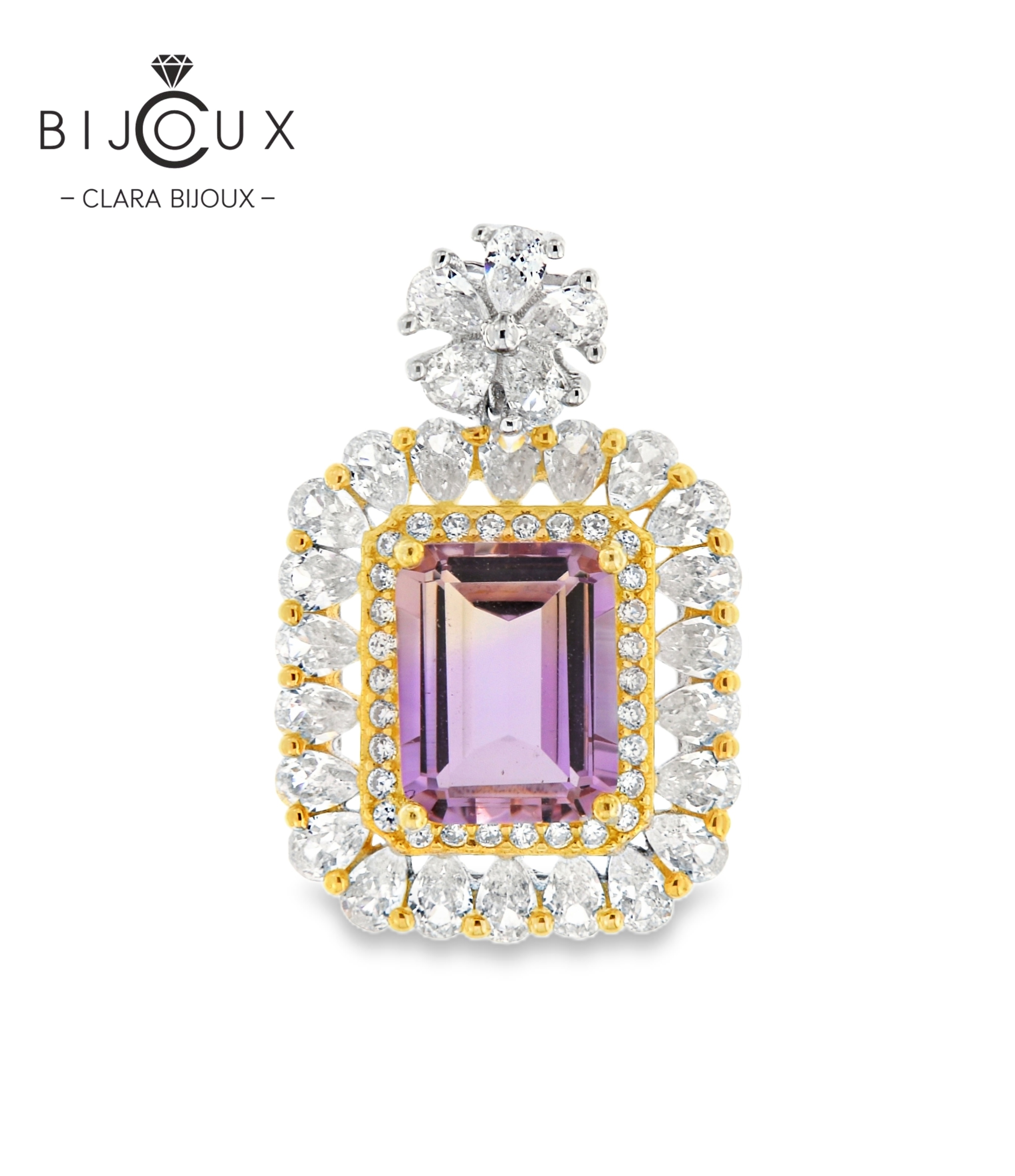JP1676-13 сребърна висулка с аметрин Clara Bijoux