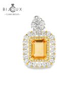 луксозна сребърна висулка с цитрин Clara Bijoux