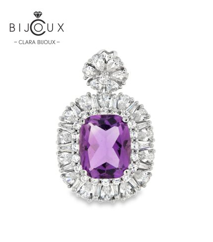 Луксозна висулка аметист Clara Bijoux