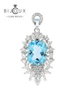 Елегантна висулка Sky Blue Topaz Clara Bijoux