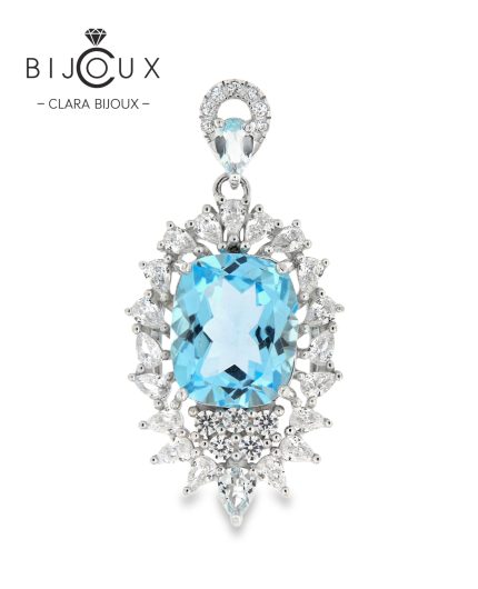 Елегантна висулка Sky Blue Topaz Clara Bijoux