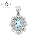 Елегантна висулка с естествен Sky Blue Topaz Clara Bijoux