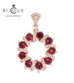 Бутикова висулка с естествени Пиропи Clara Bijoux