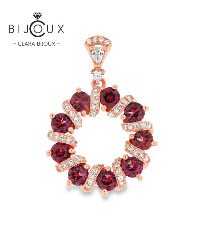 Бутикова висулка с естествени Пиропи Clara Bijoux