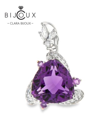 Изискана висулка с естествен Аметист Clara Bijoux