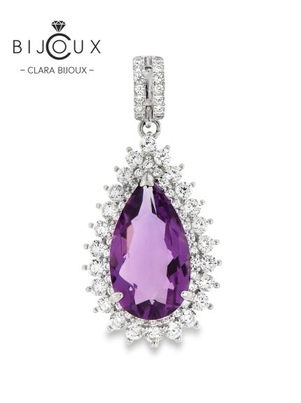 Луксозна висулка с естествен Аметист Clara Bijoux