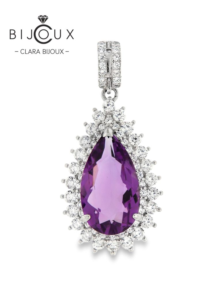 Луксозна висулка с естествен Аметист Clara Bijoux