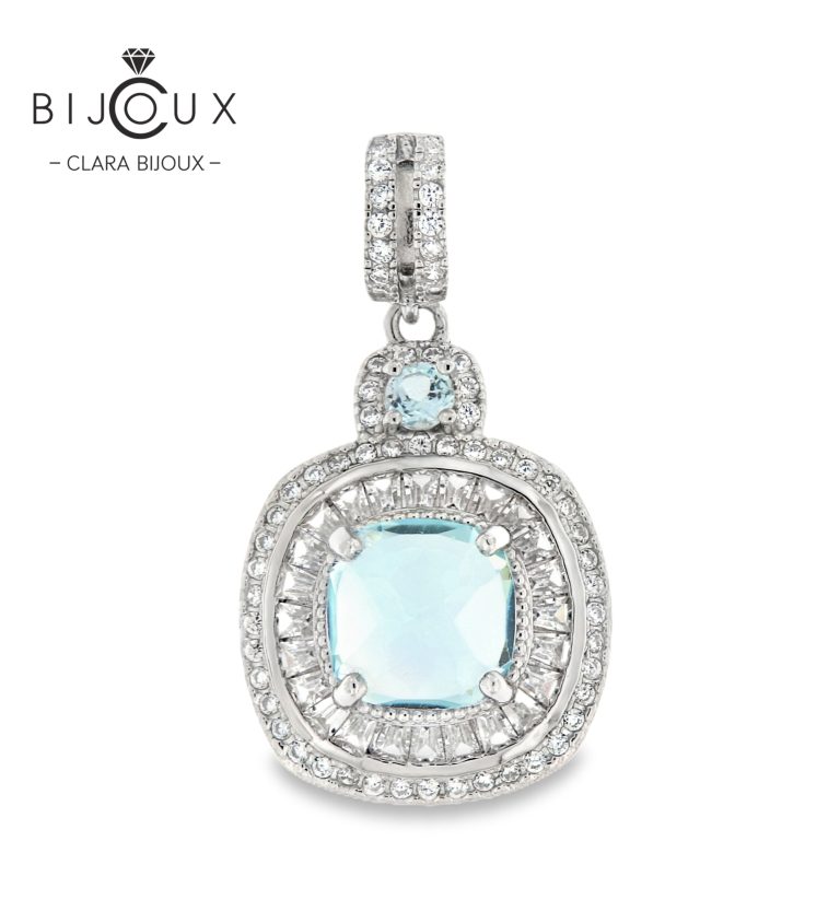 Бутикова висулка с естествен Sky Blue Topaz Clara Bijoux