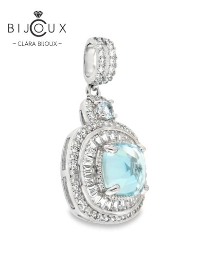 Луксозна висулка Clara Bijoux с родиево покритие и LED опаковка