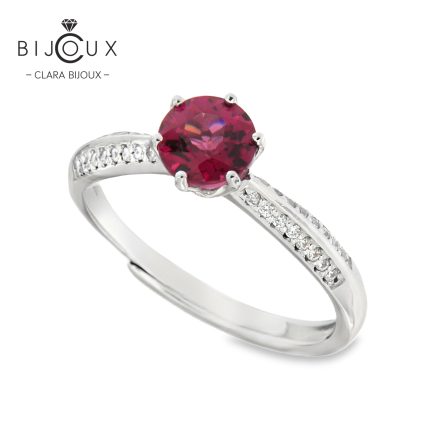 Елегантен сребърен пръстен с естествен Пироп Clara Bijoux