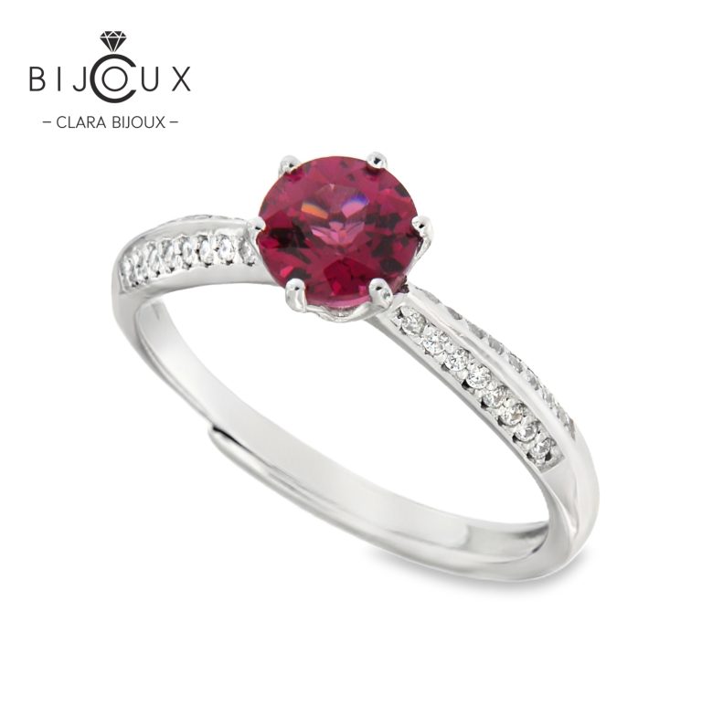 Елегантен сребърен пръстен с естествен Пироп Clara Bijoux