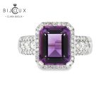 Луксозен регулируем пръстен от сребро 925 с Аметист