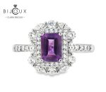 пръстен с естествен аметист на топ цена Clara Bijoux