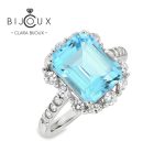 луксозен сребърен пръстен с родиево покритие Clara Bijoux