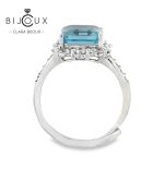 сребърен пръстен със син топаз Clara Bijoux